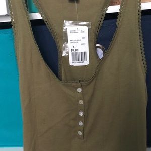 Olive green tank top